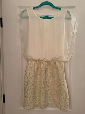 Speechless White and Gold Dress